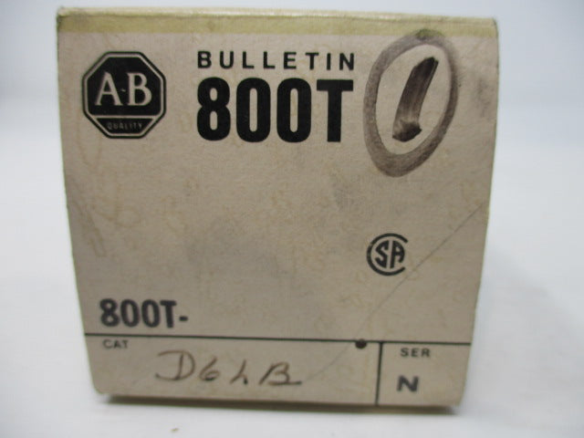 Allen Bradley via TCS 800TD6LB Ser. N NSFP (BK/YL) 800T D6LB