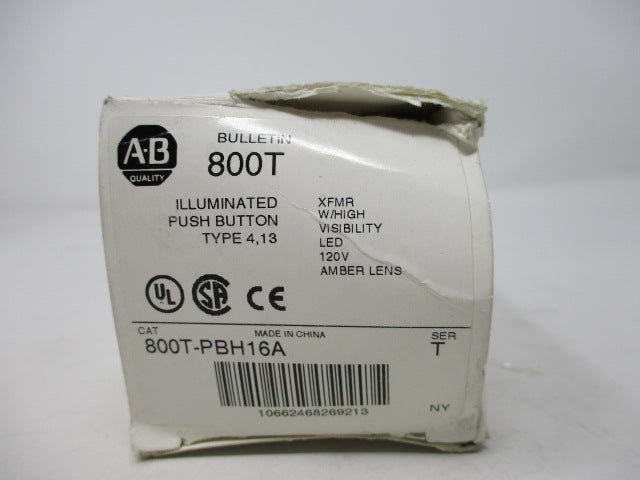Allen Bradley via TCS 800TPBH16A Ser. T NSFP (WH) 800T PBH16A