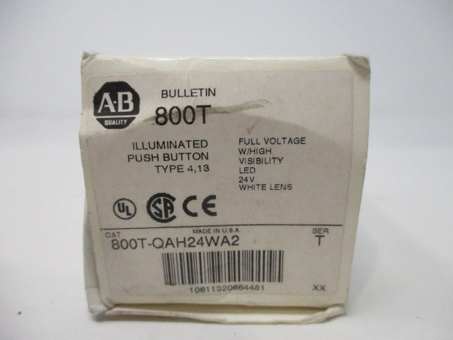 Allen Bradley via TCS 800TQAH24WA2 Ser. T NSFP (WH) 800T QAH24WA2