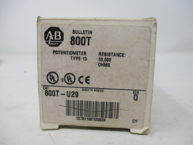 Allen Bradley via TCS 800TU29 Ser. Q NSFP (WH) 800T U29