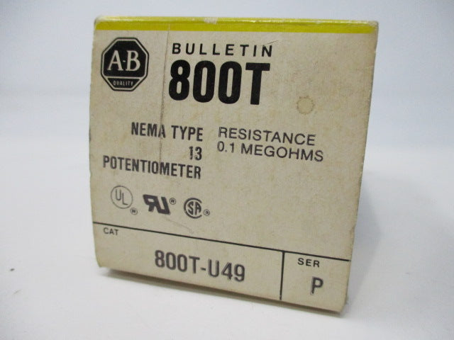 Allen Bradley via TCS 800TU49 Ser. P NSFP (BK/YL) 800T U49