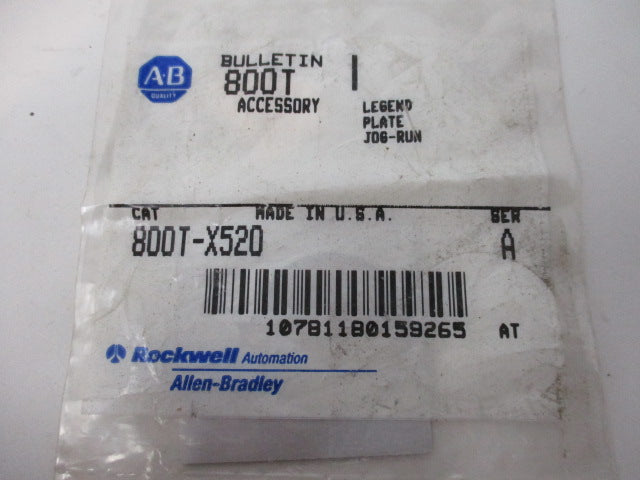 Allen Bradley via TCS 800TX520 Ser. A NSFP 800T X520