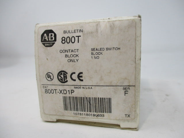 Allen Bradley via TCS 800TXD1P Ser. F NSFP (WH) 800T XD1P