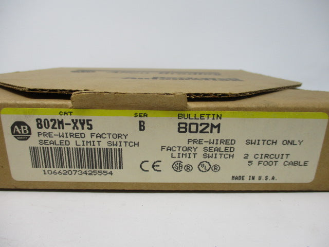 Allen Bradley via TCS 802MXY5 Ser. B NSFP (BR/YL) 802M XY5