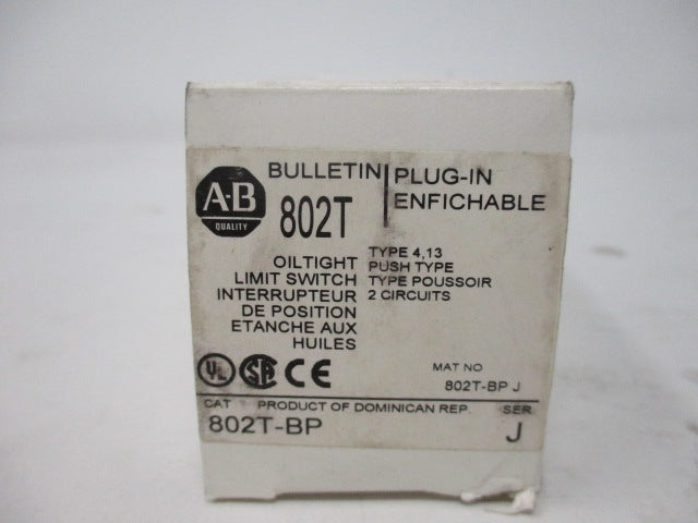 Allen Bradley via TCS 802TBP Ser. J NSFP (WH) 802T BP