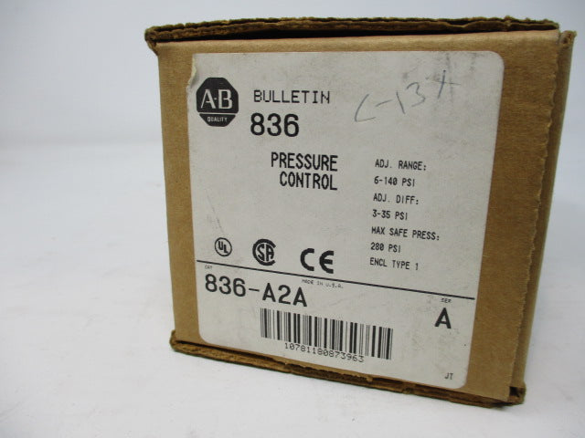 Allen Bradley via TCS 836A2A Ser. A NSFP (BR/WH) 836 A2A