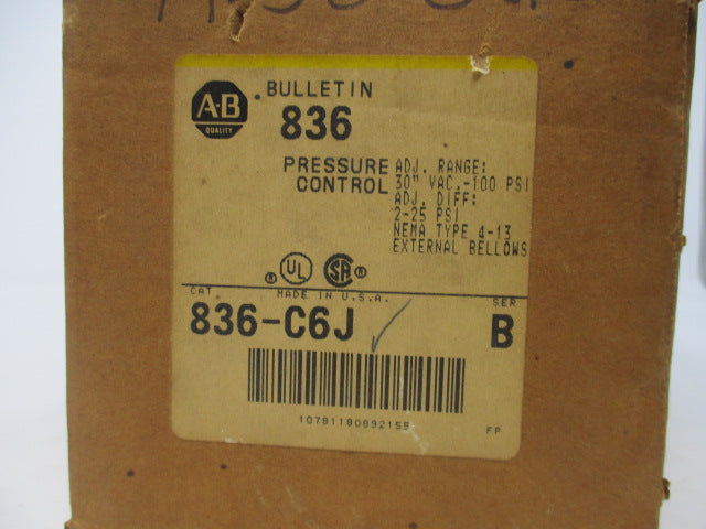Allen Bradley via TCS 836C6J Ser. B NSFP (BR/YL) 836 C6J