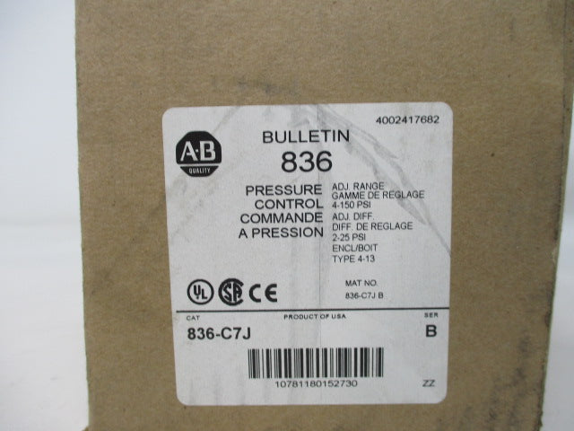 Allen Bradley via TCS 836C7J Ser. B NSFP (BR/WH) 836 C7J