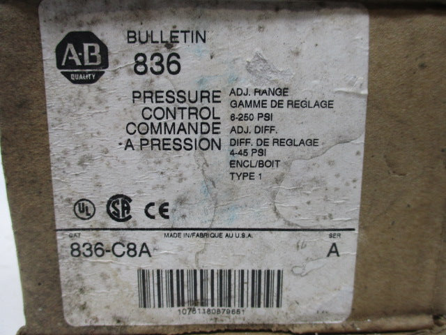 Allen Bradley via TCS 836C8A Ser. A NSFP (BR/WH) 836 C8A