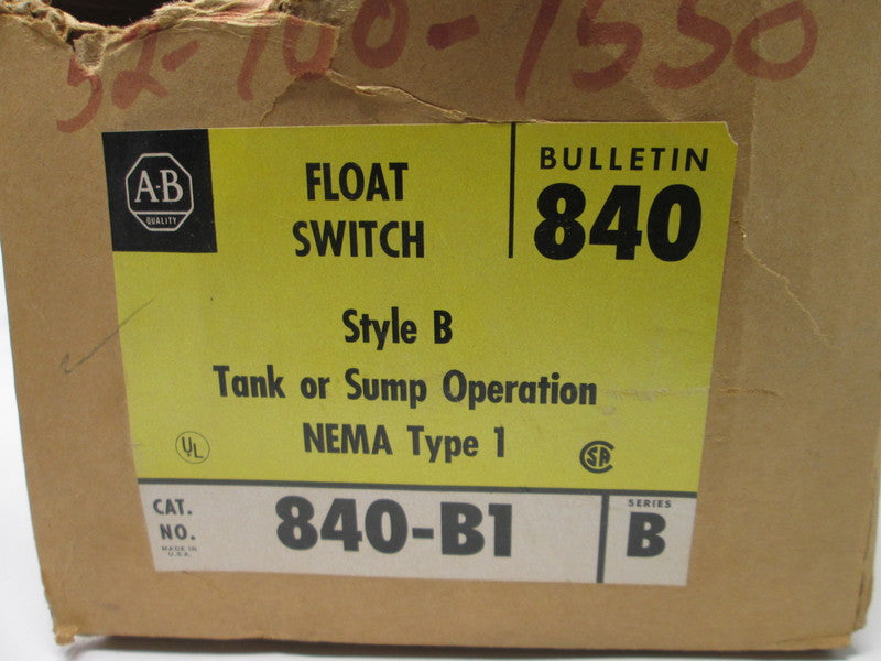 Allen Bradley via TCS 840B1 Ser. B NSFP (BR/YL) 840 B1