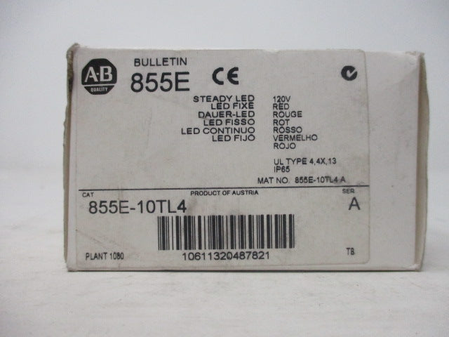 Allen Bradley via TCS 855E10TL4 Ser. A NSFP (WH) 855E 10TL4