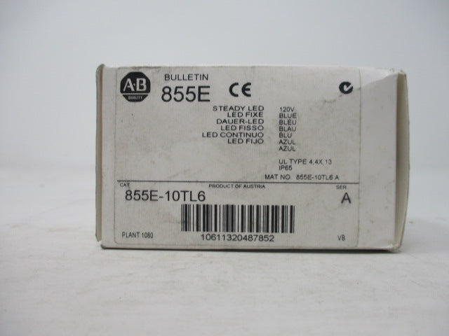Allen Bradley via TCS 855E10TL6 Ser. A NSFP (WH) 855E 10TL6